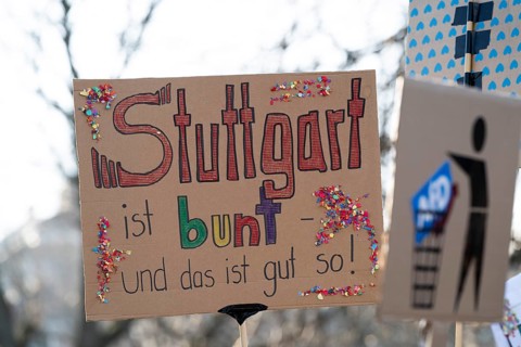 Pictures taken during the demonstration Haltung zeigen! against Nazi deportation plans of the AfD