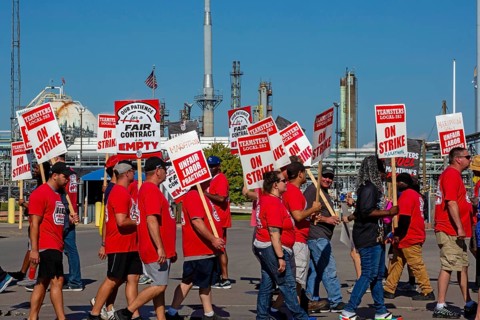 Detroit, Michigan USA, 5 September 2024, Members of the Teamsters Union are in the second day of a