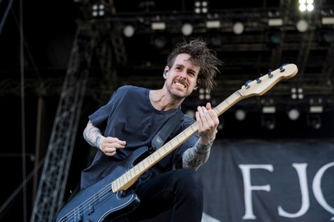 Chris Hell, singer of Fjørt at the Highfield Festival on Saturday, Störmthaler See, 17.08.2024