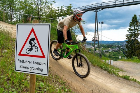 Bikepark Winterberg, on the Kappe mountain, 11 mountain bike downhill trails, in all levels of