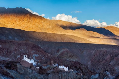 Basgo Gompa (Tibetan Buddhist monastery) . Ladakh, India, Asia