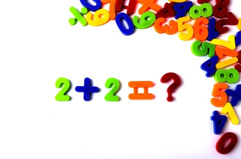 Plastic, magnetic numbers, multicolor. for the board, top view, no people