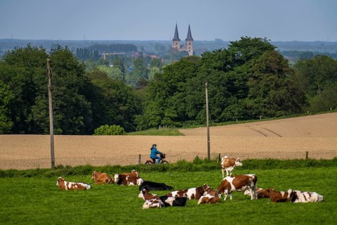 Sonsbecker Schweiz, part of the Lower Rhine mountain range, an end moraine pushed up during the