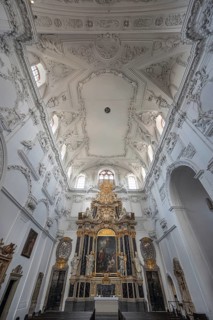 Chancel in St Kilian's Cathedral, detail, Würzburg, Lower Franconia, Bavaria, Germany, Europe