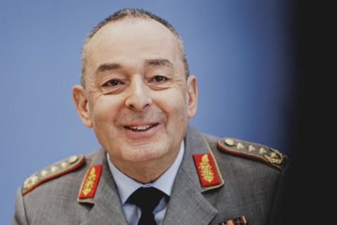General Carsten Breuer, Inspector General of the Bundeswehr, at a federal press conference on the
