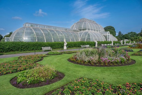 Palm House, oldest Victorian greenhouse in the world, Royal Botanic Gardens, Kew, London, England,
