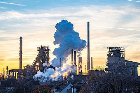 Blast furnace Schwelgern 1 and 2, ThyssenKrupp Steel plant Schwelgern in Duisburg-Marxloh belongs