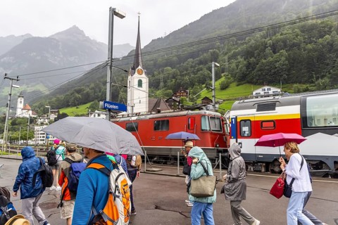 Gotthard Panorama Express, tourist train of the Swiss Federal Railways on the Gotthard railway.