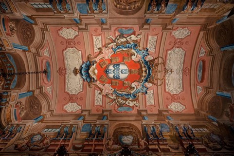 Interior, ceiling, ceiling painting, imitating barrel vault, Igreja de Santo António church, Museu