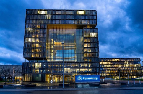 The Ruhr Tech Campus Essen, formerly the Thyssenkrupp Campus, headquarters of Thyssenkrupp,