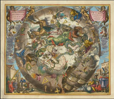 Haemisphaerium Scenographicum Australe Coeli Stellati Et Terrae, 1660, digital improved