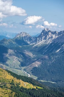View from the Carnic main ridge to the Sesto Dolomites, Carnic Alps, Carinthia, Austria, Europe
