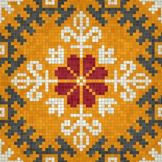 Mosaic tiles background, seamless vector pattern