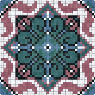 Mosaic tiles decorative background, seamless repeating vector pattern template for wallpaper,