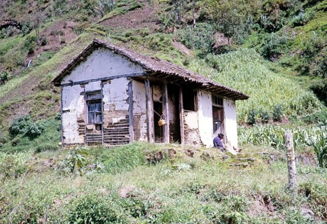 Building of a Snall Rurak farm, Baños de Agua Santa, Tungurahua Province, Ecuador, South America
