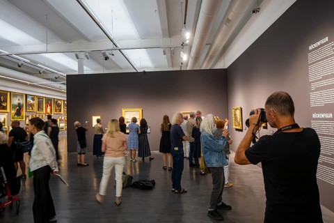 Anniversary exhibition on Caspar David Friedrich at the Albertinum. The painting The Cross in the