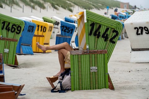North Sea island Langeoog, early summer, shortly after the first easing of the lockdown in the