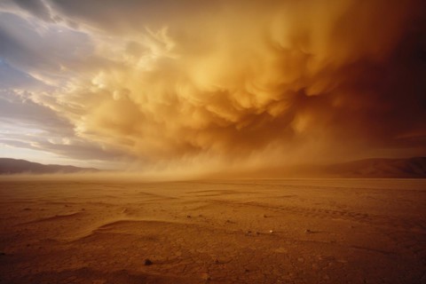 Sandstorm in the Sahara, Sahara dust, Dust cloud, AI generated, AI generated, AI generated