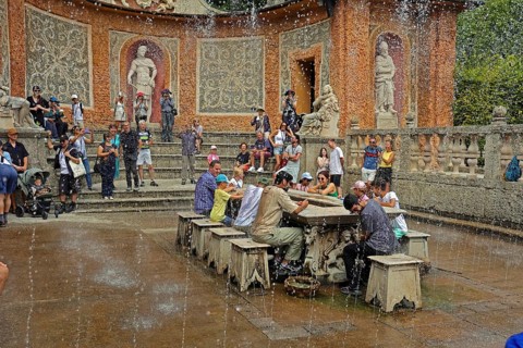 Hellbrunn Palace, pleasure palace, trick fountains, Salzburg, Austria, Europe