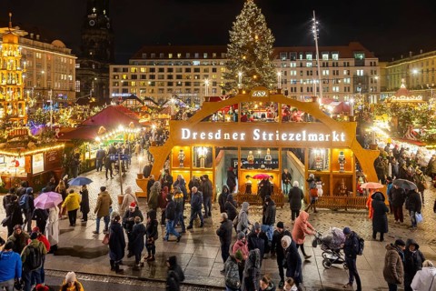 The Dresden Striezelmarkt is a Christmas market in Dresden. It has been held in Advent since 1434,