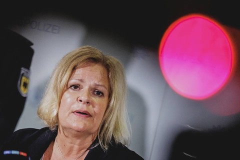 Nancy Faeser (SPD), Federal Minister of the Interior and Home Affairs, in a press statement on the