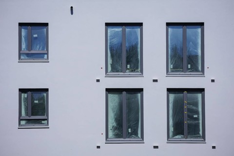 Symbolic photo on the subject of new housing construction. Buckower Felder neighbourhood on the