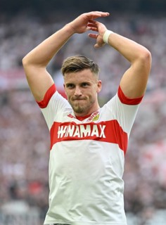 Goal celebration Ermedin Demirovic VfB Stuttgart (09) MHPArena, MHP Arena Stuttgart,