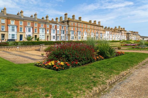 Historic buildings, Wellington Esplanade, Lowestoft, Suffolk, England, UK built 1853 architect J L