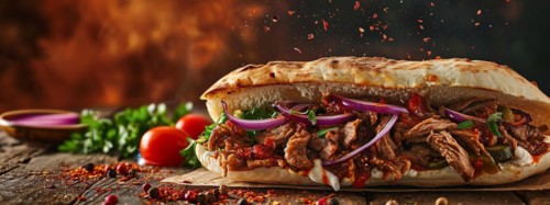 Fresh tasty beef burger sandwich with onion, cheese and vegetables. Junk food and fast food