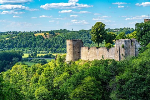 The hilltop castle of Blankenberg, near Hennef, above the Siegschleife near the district of