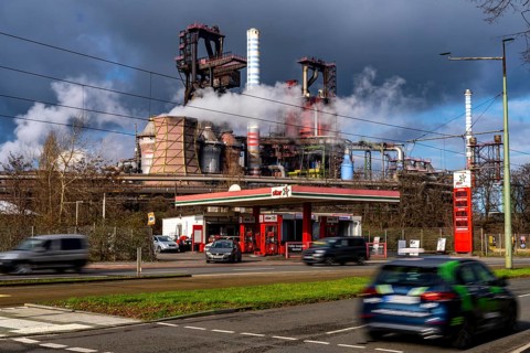 Duisburg-Bruckhausen steel site, ThyssenKrupp Steel, blast furnaces 8 and 9, on