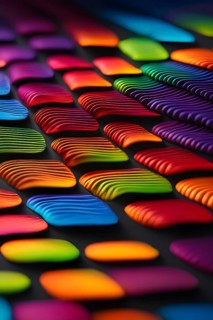 Nano material inspired by gecko feet with intricate patterns and vibrant colors representing