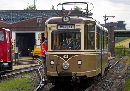 Railcar Hansa Waggon GT4-431 in the local transport museum Dortmumd, Ruhr area, North