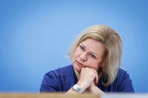 Nancy Faeser, Federal Minister of the Interior and Home Affairs, recorded during the Federal Press