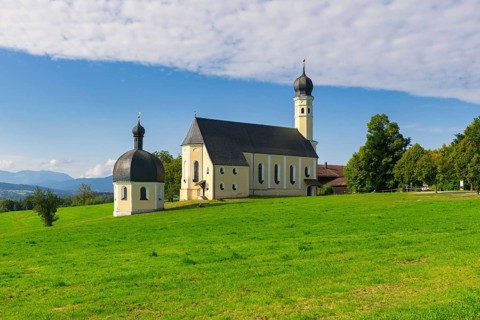 Pilgrimage church of St Marinus and Anian in Wilparting, municipality of Irschenberg, Oberland,