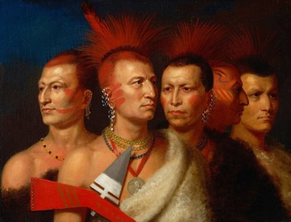 Indians, Native Americans, Young Omahaw, War Eagle, Little Missouri, And Pawnees, Chiefs, United