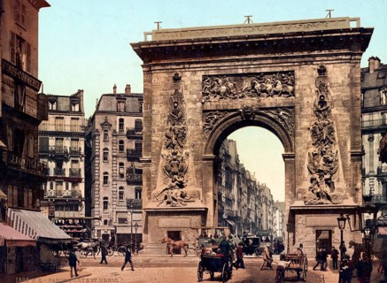Porte Saint-Denis is a monument in the form of a triumphal arch, Paris, France, 1890, Historical,