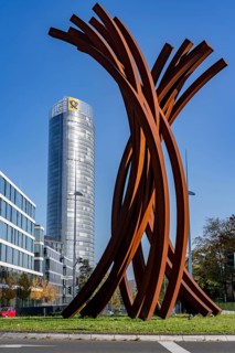 The Posttower, headquarters of Deutsche Post, high-rise building in Bonn, Helmut-Schmidt-Platz,