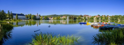 Burgsee, Bad Salzungen, Rhön, Wartburgkreis, Thuringia, Germany, Europe
