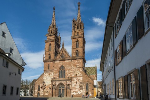 Basel Minster, Basel, Canton of Basel-Stadt, Switzerland, Europe