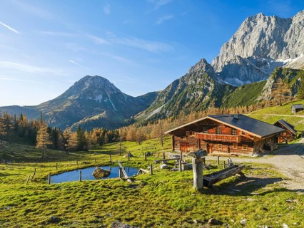 Neustattalm am Dachstein, alpine pasture, Dachstein, Dachstein mountains, Dachstein south face,