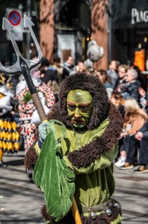 Participants dressed up as jesters from the guest canton of Schwyz, jesters' symposium of the