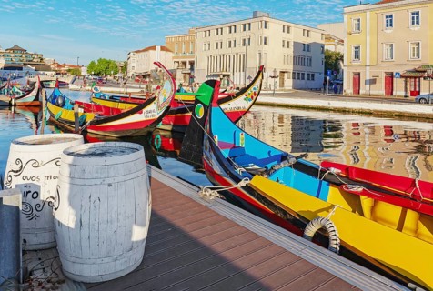 Moliceiro boats, Aveiro, Portugal, Europe