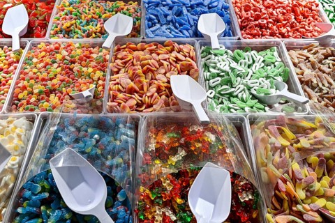 Confectionery Gummy bears and fruit gums