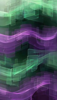 Layers of translucent squares moving in a synchronized flow, resembling dynamic data visualization,