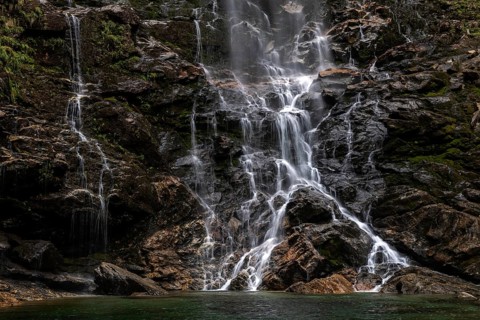Froda Waterfall, Cascata La Froda, Sonogno, Verzasca Valley, Valle Verzasca, Canton Ticino,
