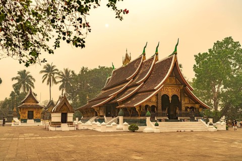 The Buddhist temple Wat Xieng Thong in Luang Prabang, Laos, Asia
