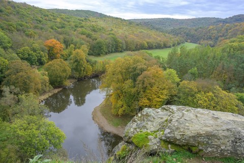 View Umlaufberg on the Thaya river, Hardegg, Lower Austria, Austria, Europe