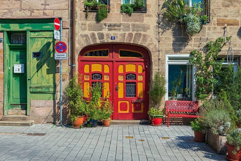 Helmstraße in Fürth, Bavaria, Germany, Europe