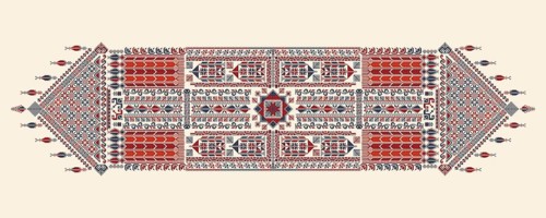 Tatreez, decorative Palestinian embroidery symbol